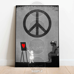 PEACE Banksy-Inspired Wall Art Print