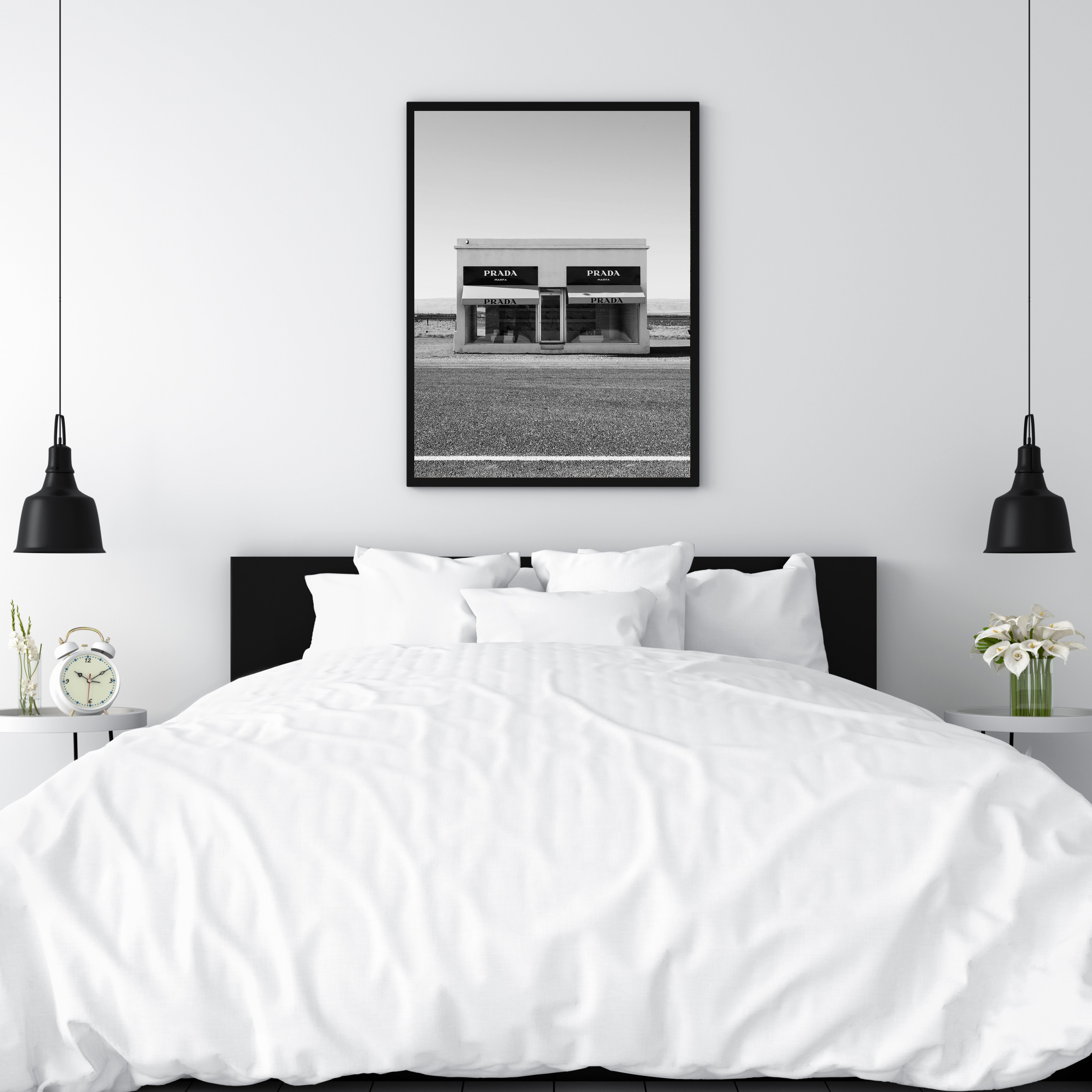 Prada Marfa Inspired Wall Art | Minimalist Urban Luxury Print