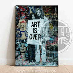 Art Is Over Banksy-Inspired Wall Art Print