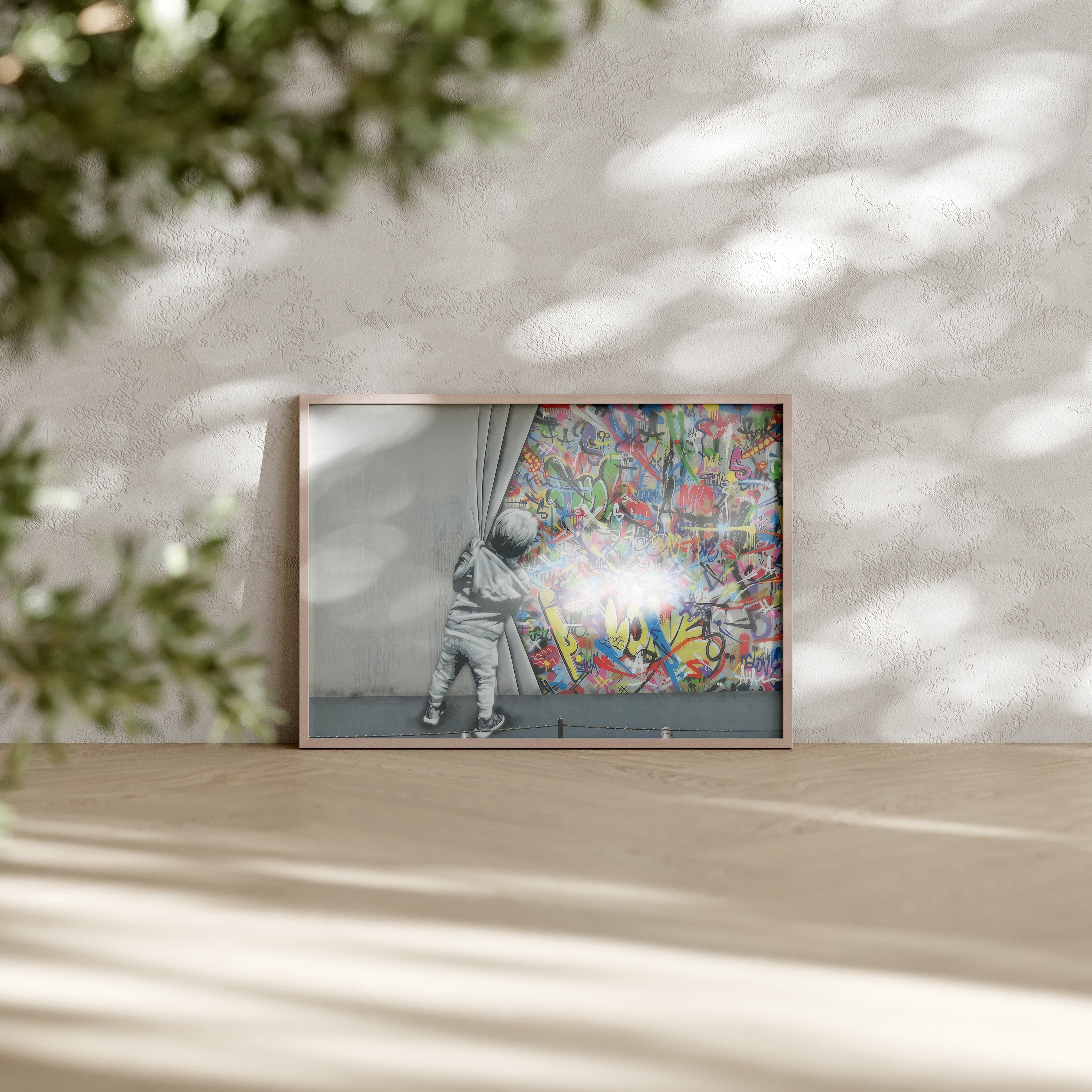 Graffiti Reveal | Banksy-Inspired | Urban Street Wall Art Print
