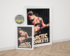 print Alex Turner artwork, red and black music print, Sheffield music decor