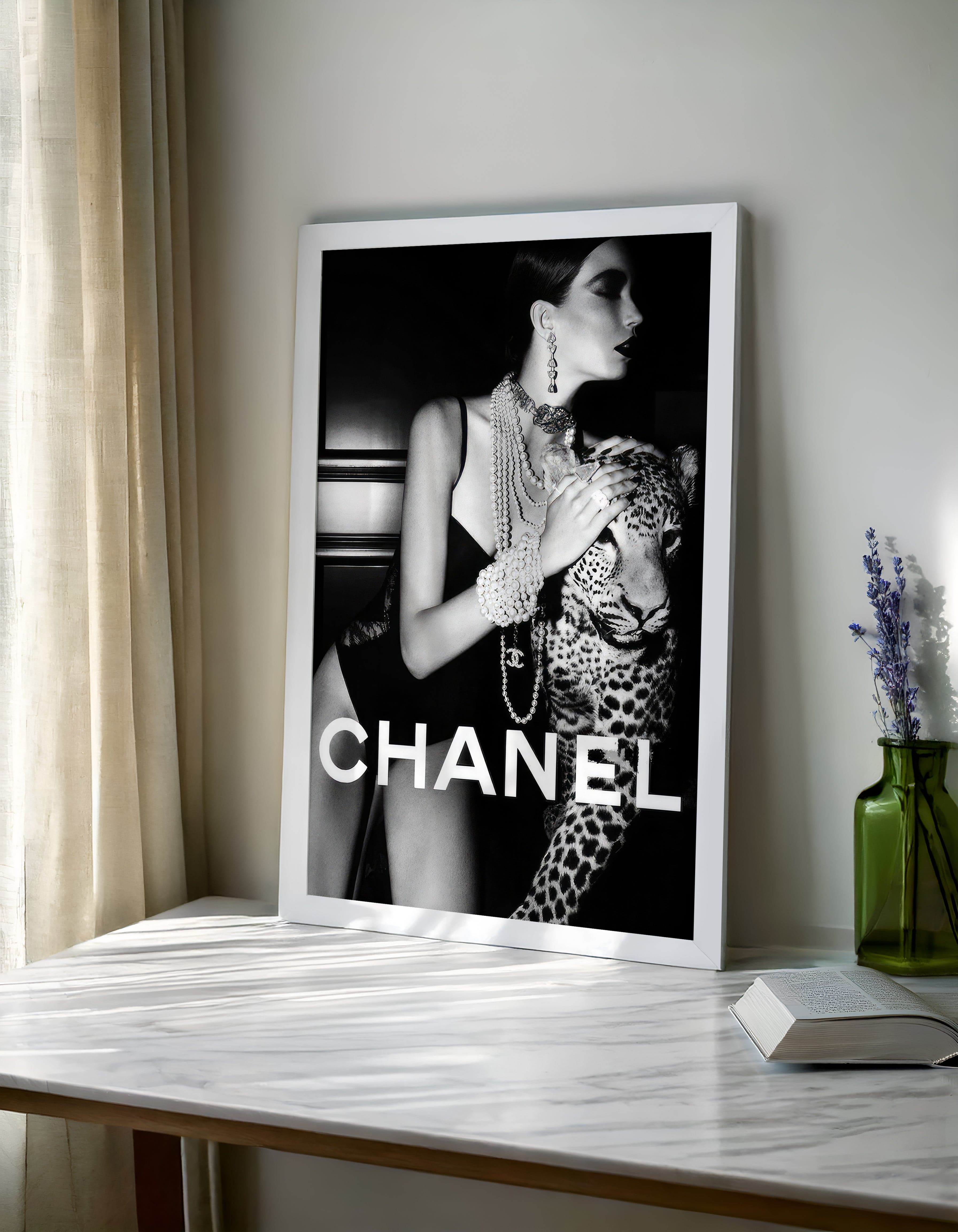 CHANEL LEOPARD WALL ART FASHION PRINT