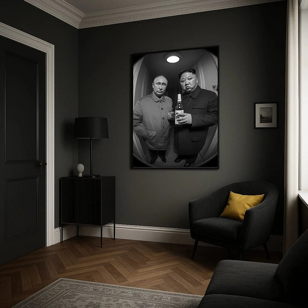 PUTIN KIM JUNG UN POLITICAL DARK HUMOUR PRINT