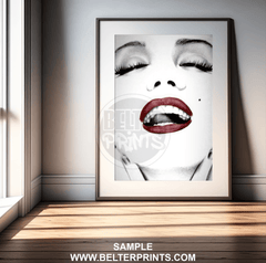 Marilyn Monroe Red Lips Wall Art