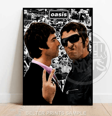 Oasis Gallagher brothers wall art