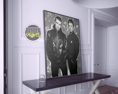 Oasis fan gift, British band wall art