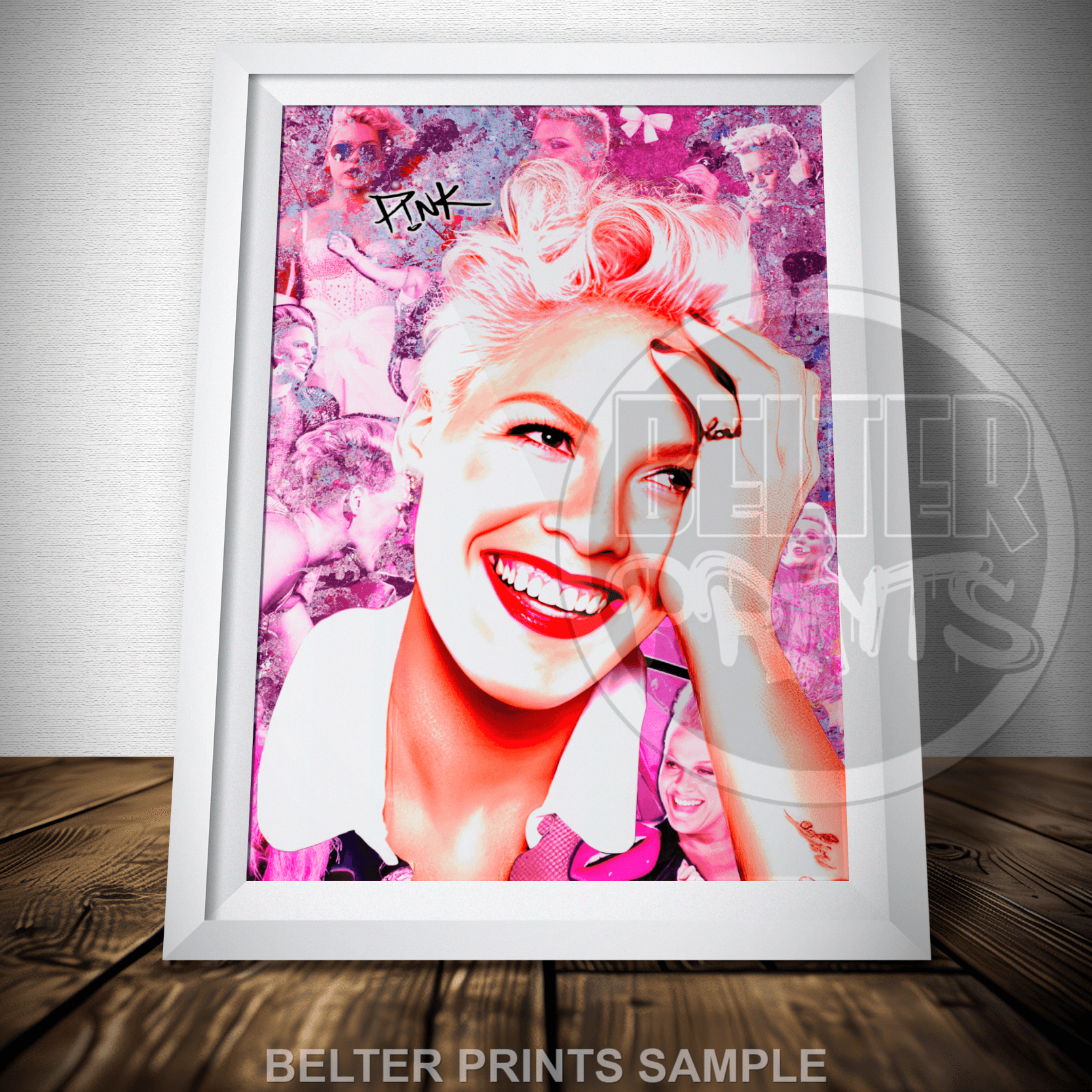 Pink pop art wall art decor