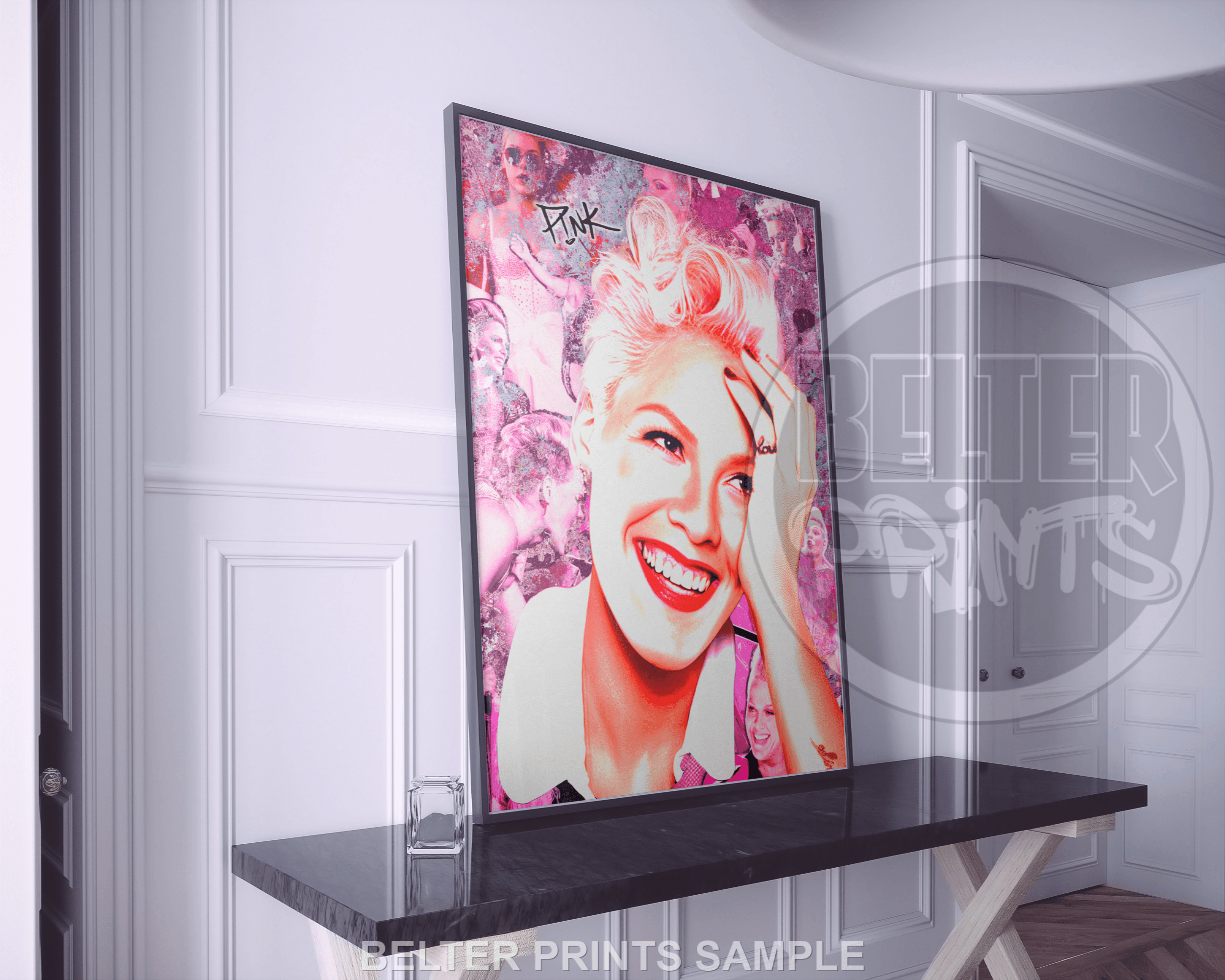 Pink pop art wall art poster