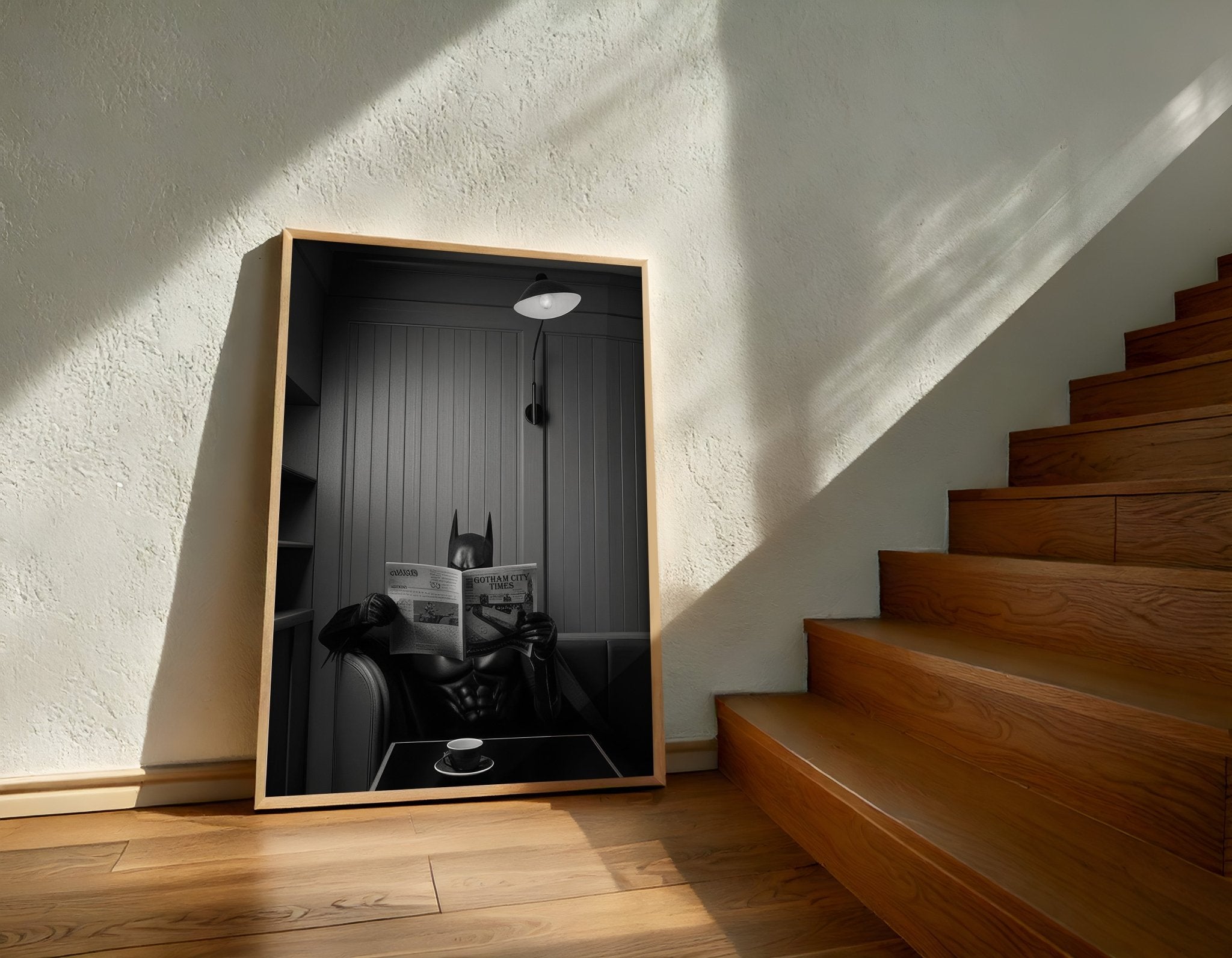 Batman Coffee Break | Quirky Fantasy Wall Art Print - Print