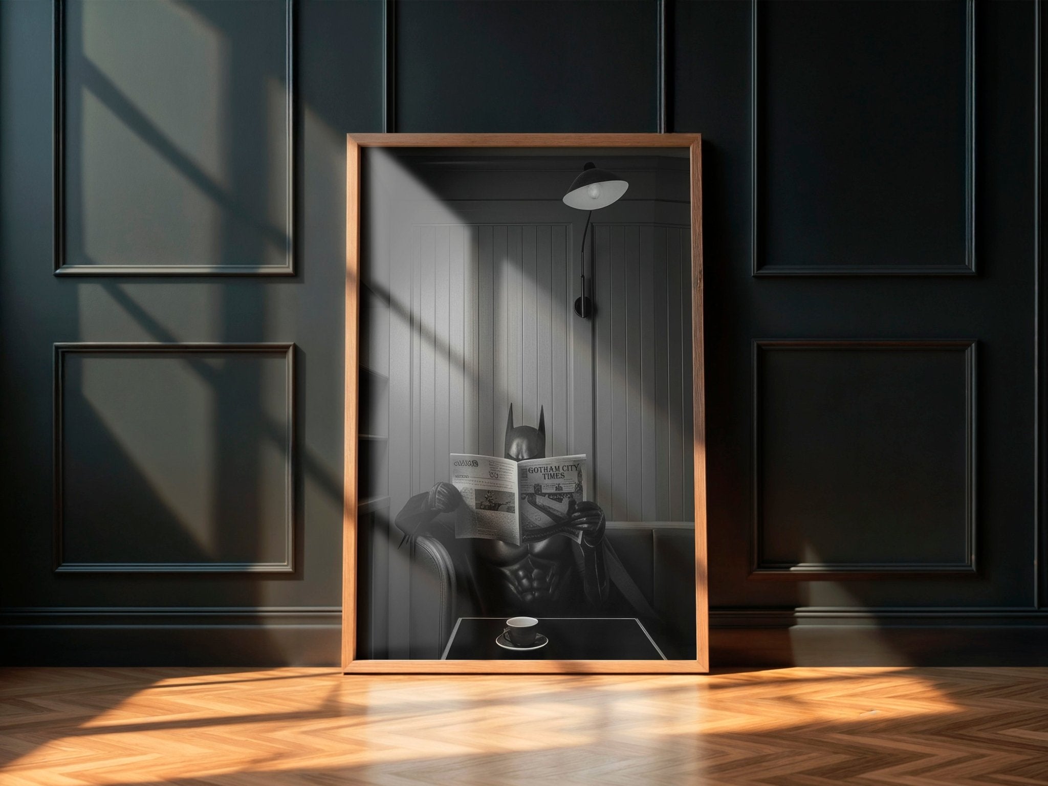 Batman Coffee Break | Quirky Fantasy Wall Art Print - Print