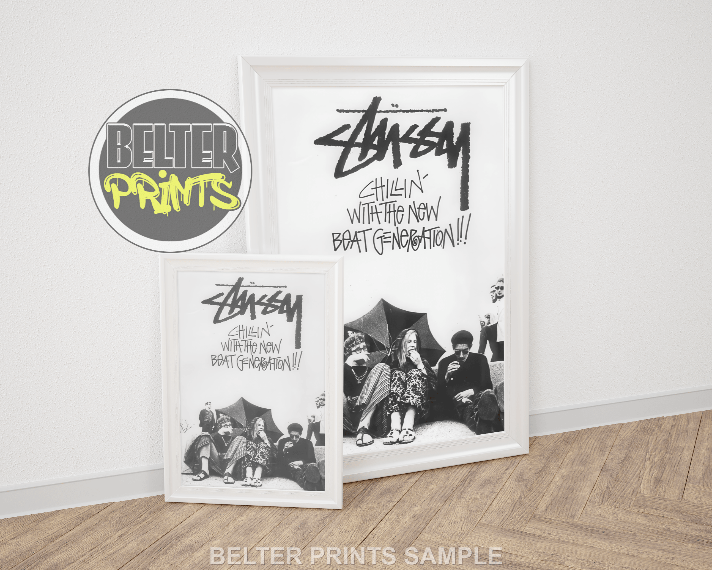 beat generation retro poster stussy