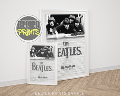 beatles photography print, iconic band poster