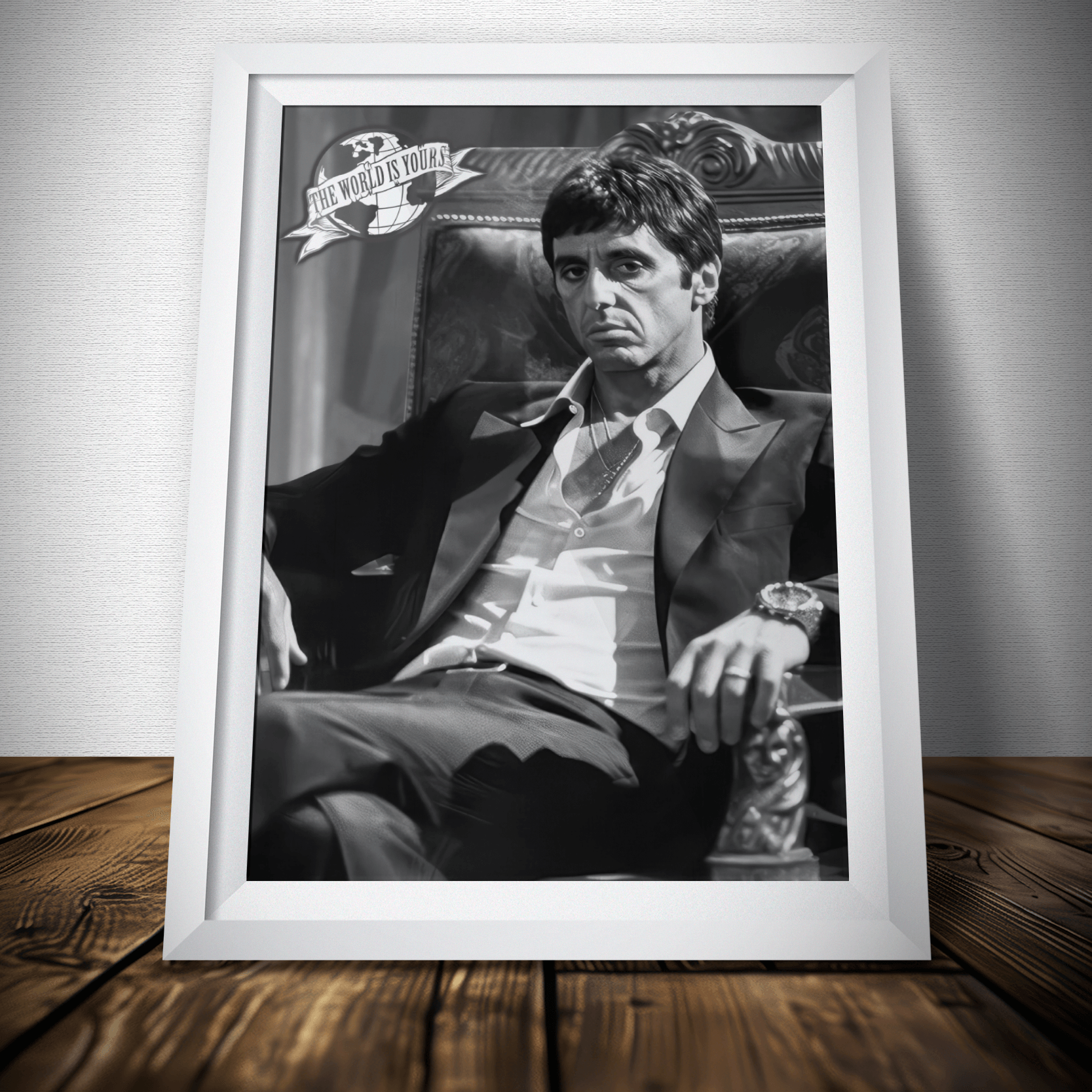 black and white gangster artwork