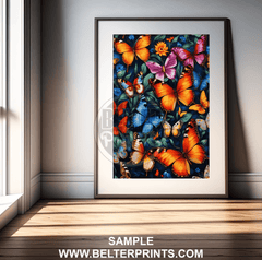 art-butterfly-collage-colourful-abstract-wall-art-print