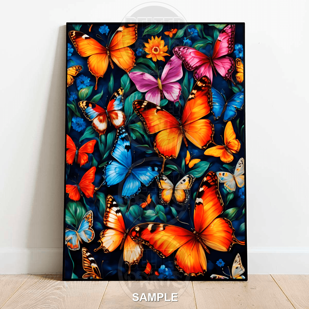 butterfly-collage-colourful-abstract-wall-art-print