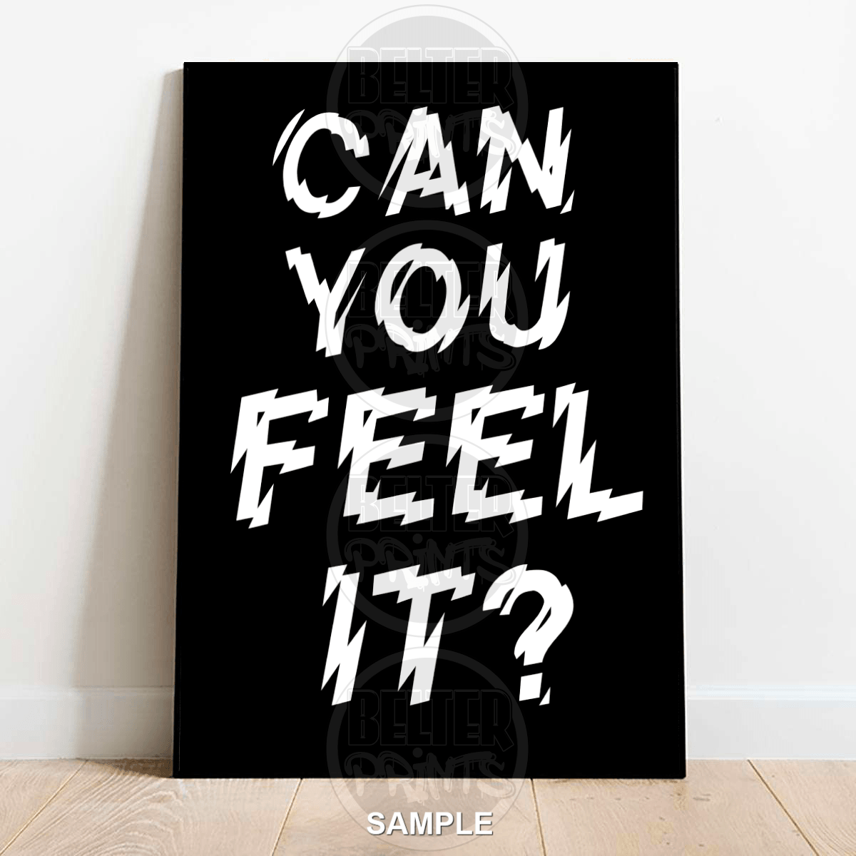 Can You Feel It | Optical Illusion Typography Art Print - A4 – 21x29cm (8x12’’) - Print