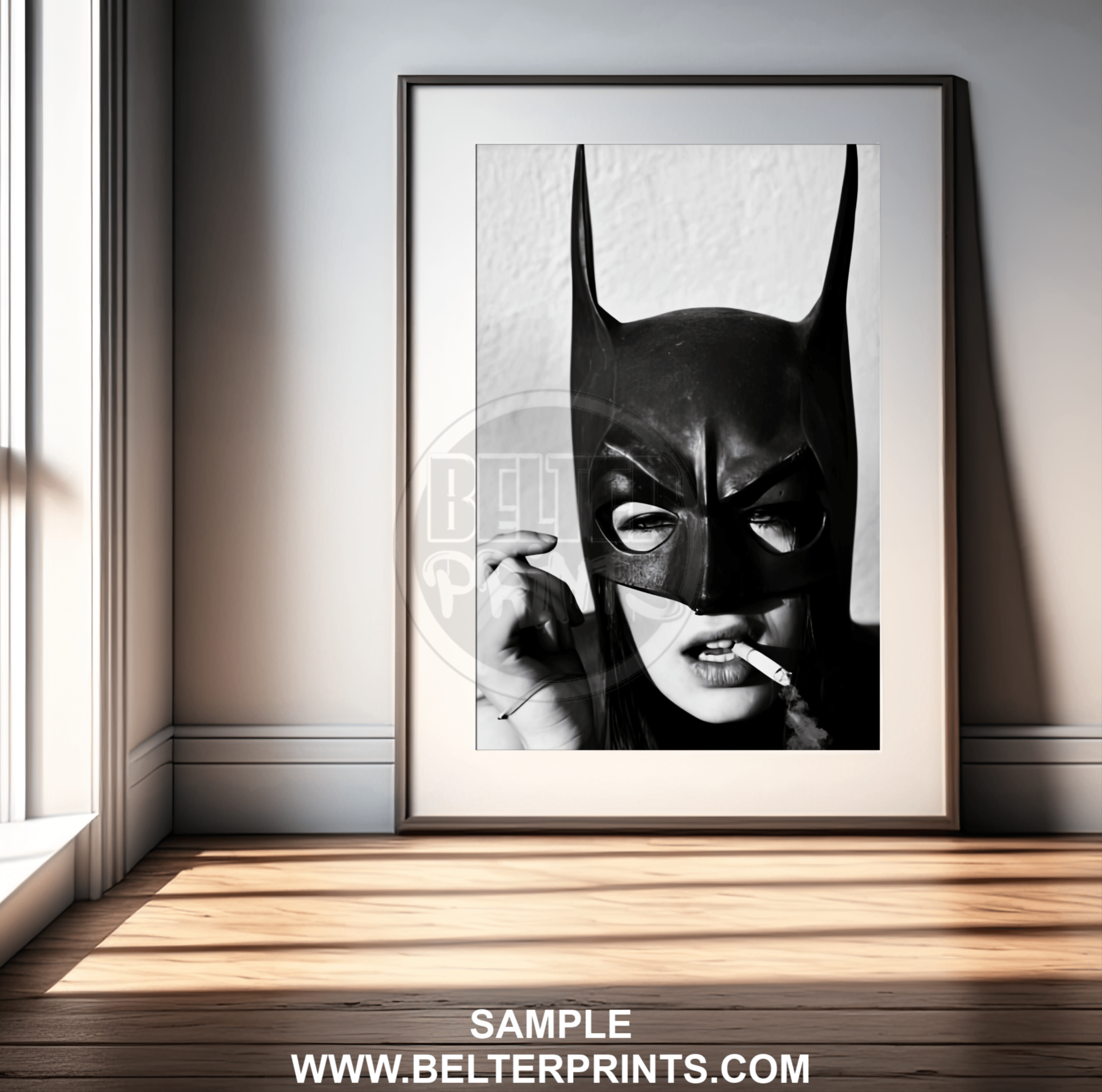 cat-woman-smoking-wall-art-print-poster
