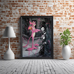 Charlie Chaplin Graffiti | Pink Panther Urban Art Print - Print