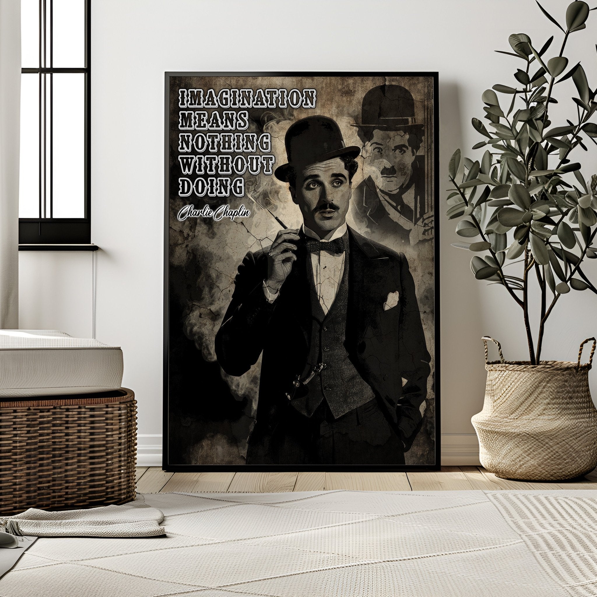 Charlie Chaplin Wisdom | Vintage Style Wall Art Print - Print