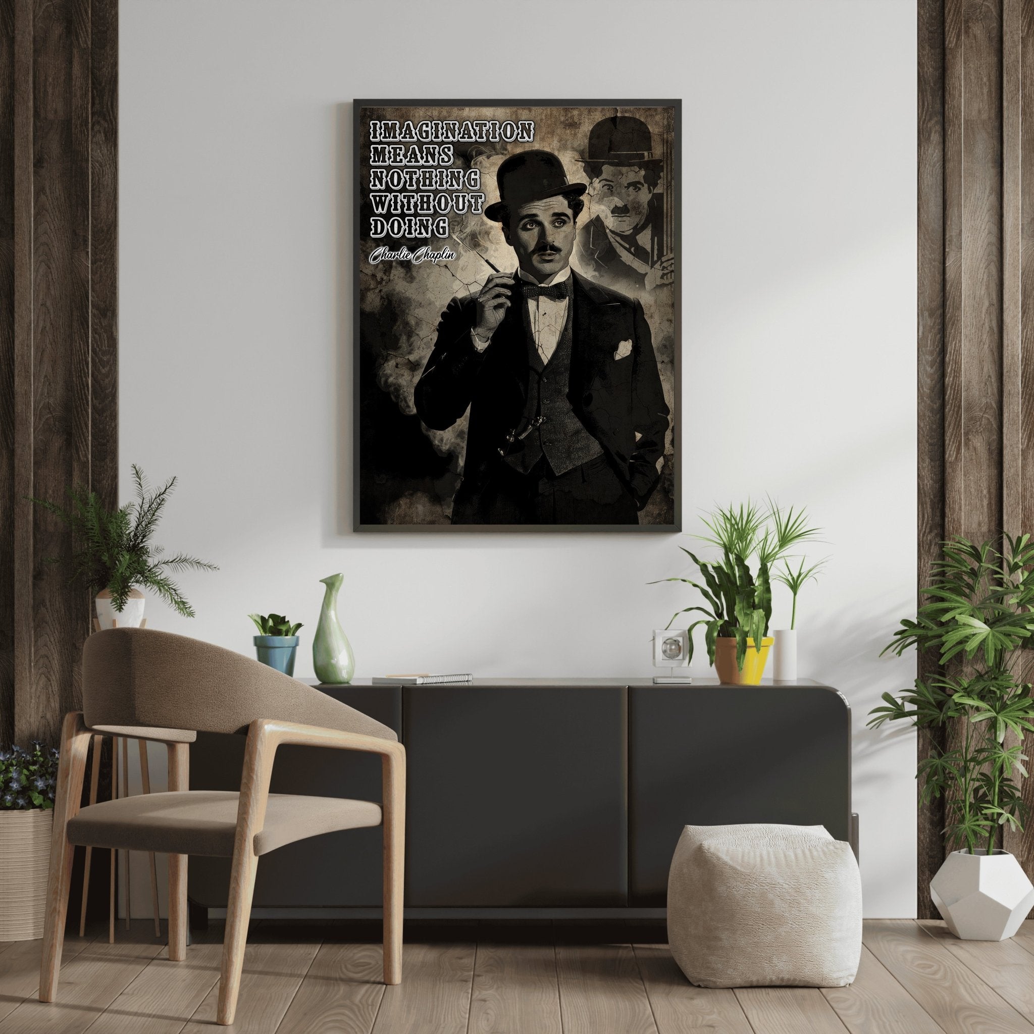 Charlie Chaplin Wisdom | Vintage Style Wall Art Print - Print
