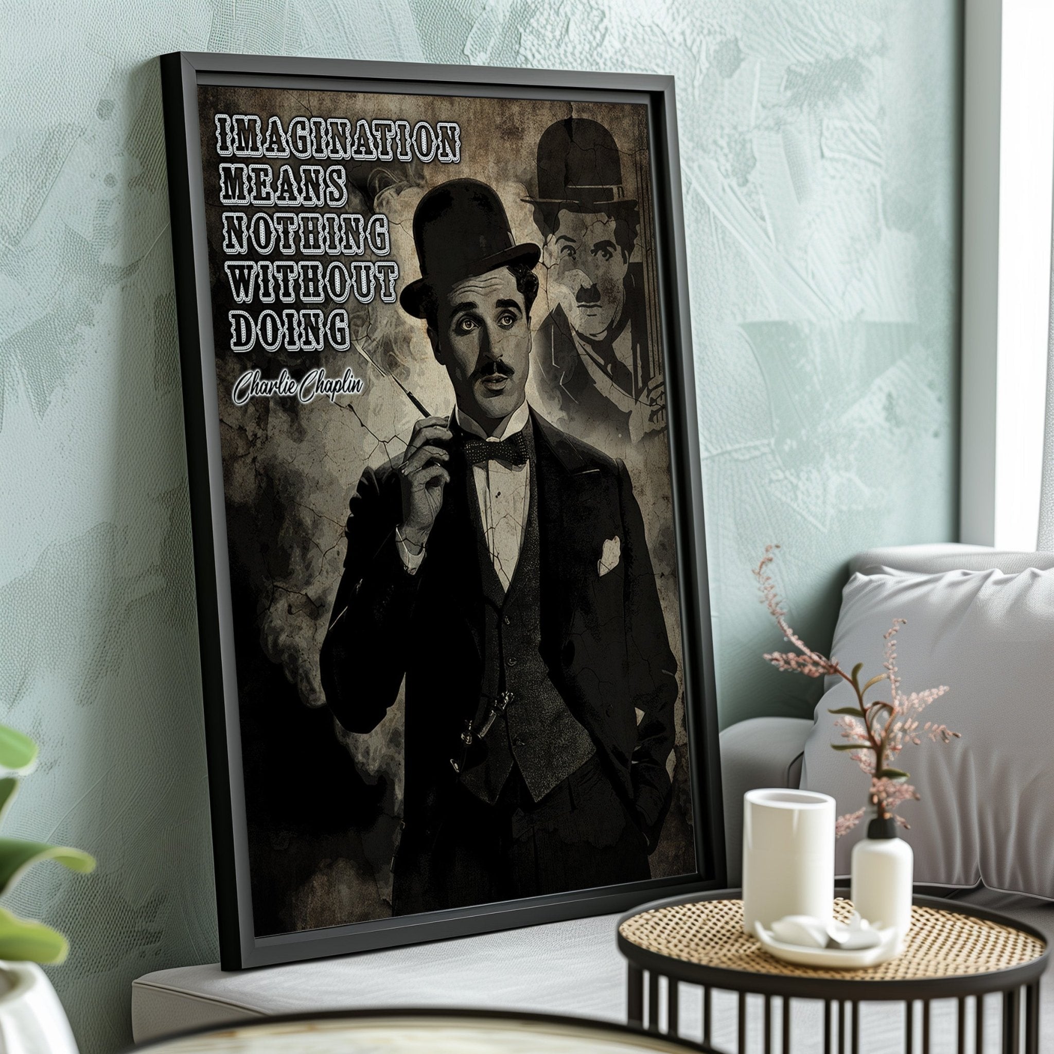 Charlie Chaplin Wisdom | Vintage Style Wall Art Print - Print