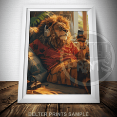 chill-king-lion-wall-art-print-poster