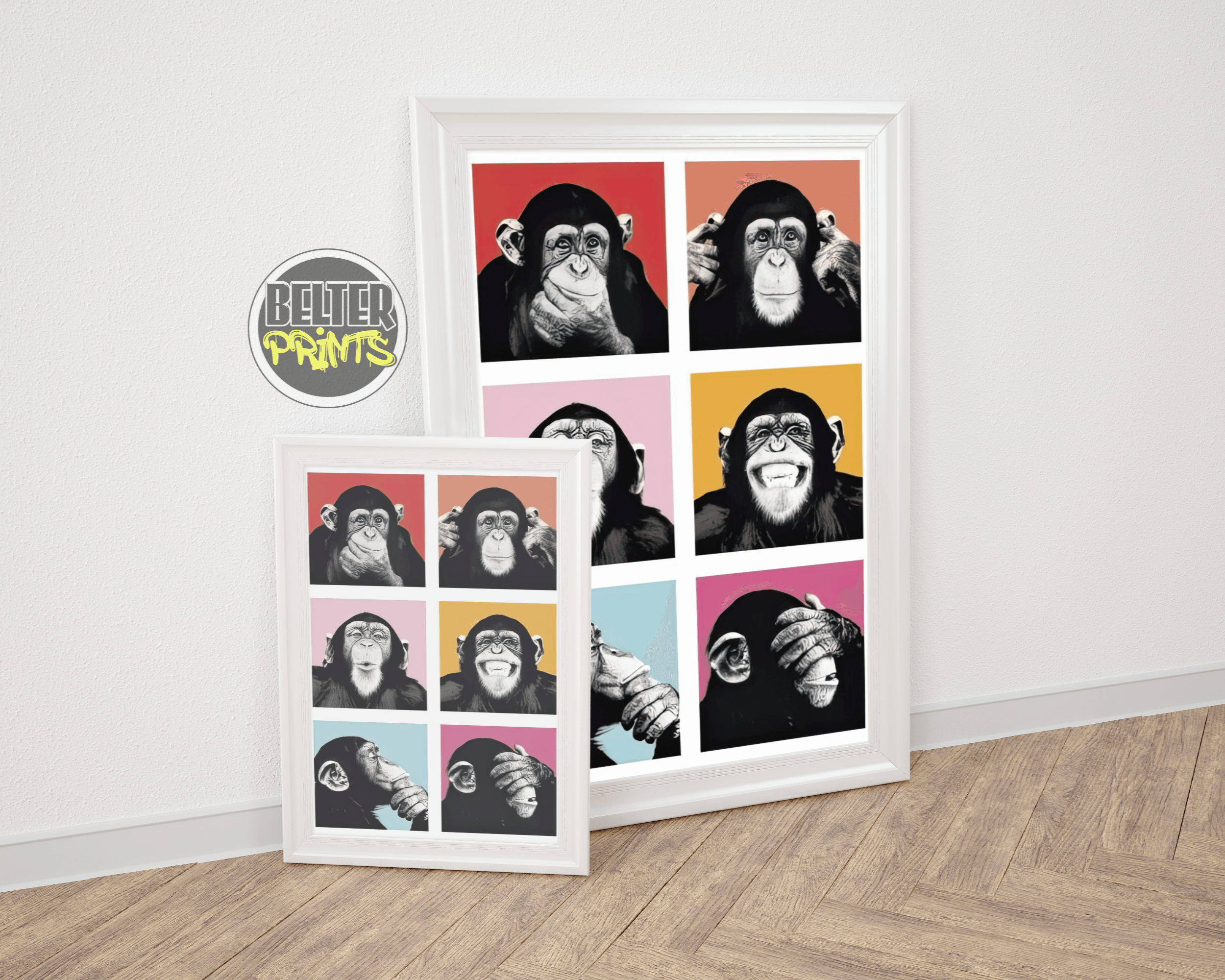 chimp-expressions-6-panel-collage-wall-art-print-funny