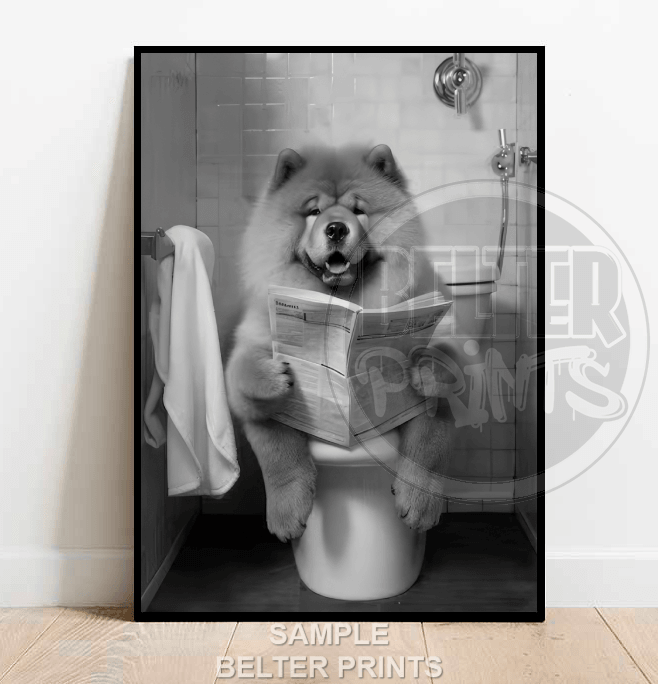 chow-chow-on-toilet-wall-art-print