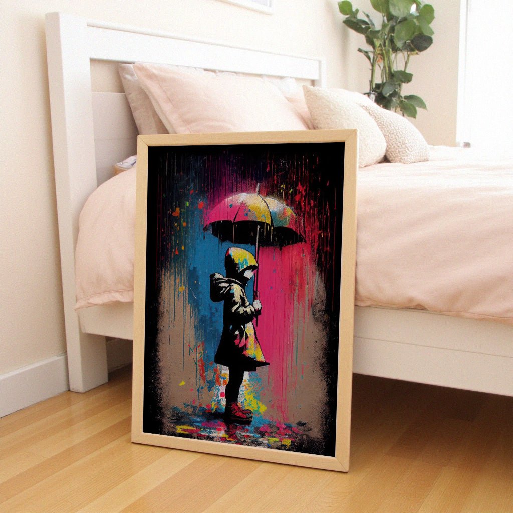 rebellious-girl-with-umbrella-banksy-style-neon-rain-print