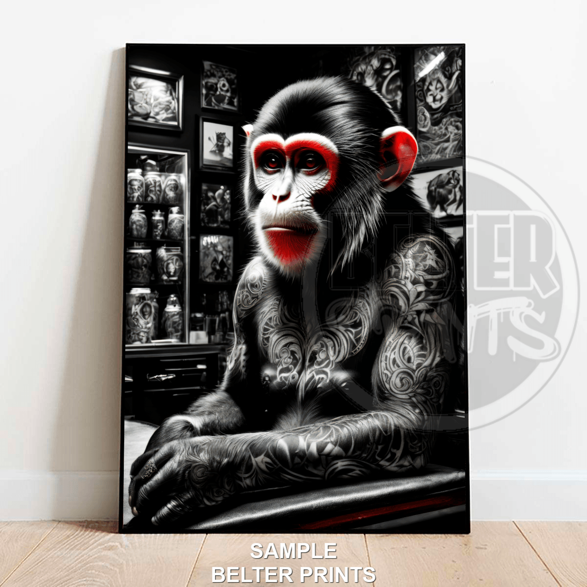 covered-monkey-tattooed-wall-art-print

