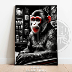 covered-monkey-tattooed-wall-art-print
