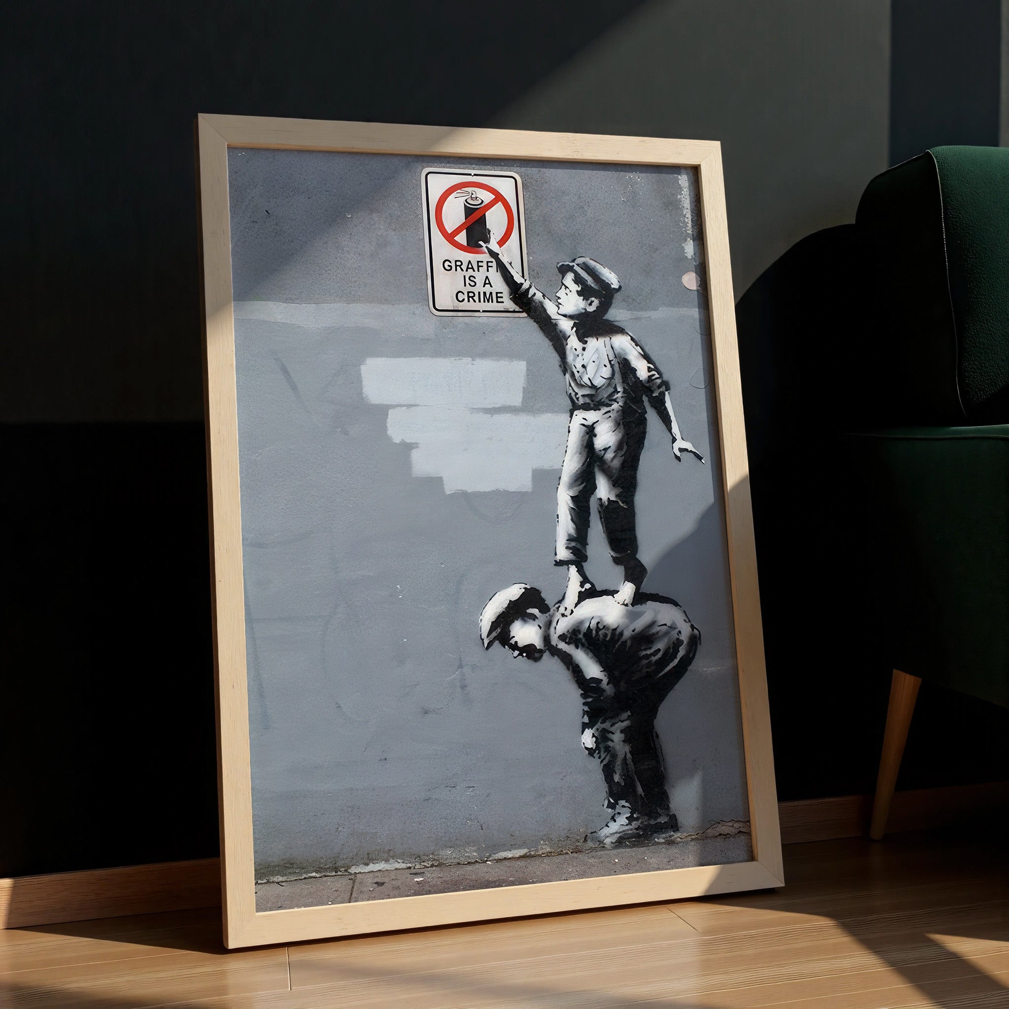 Crime Of Art | Banksy-Inspired | Urban Street Wall Art Print