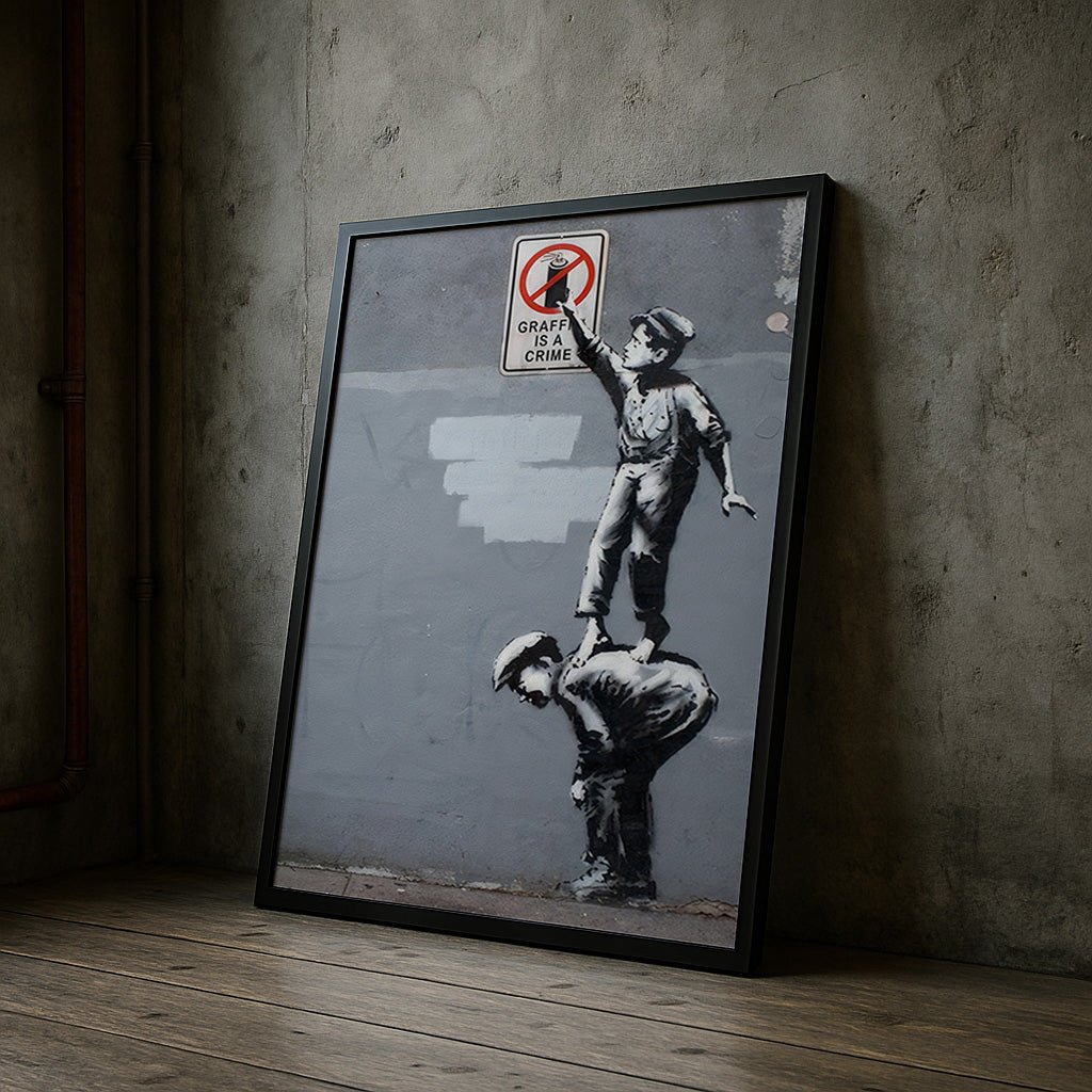 Crime Of Art | Banksy-Inspired | Urban Street Wall Art Print