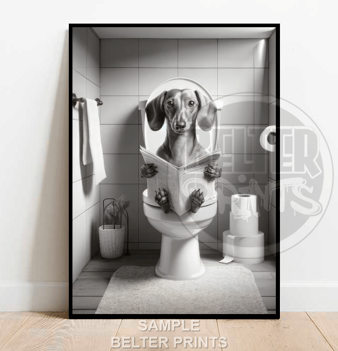 dachshund-on-toilet-wall-art-print
