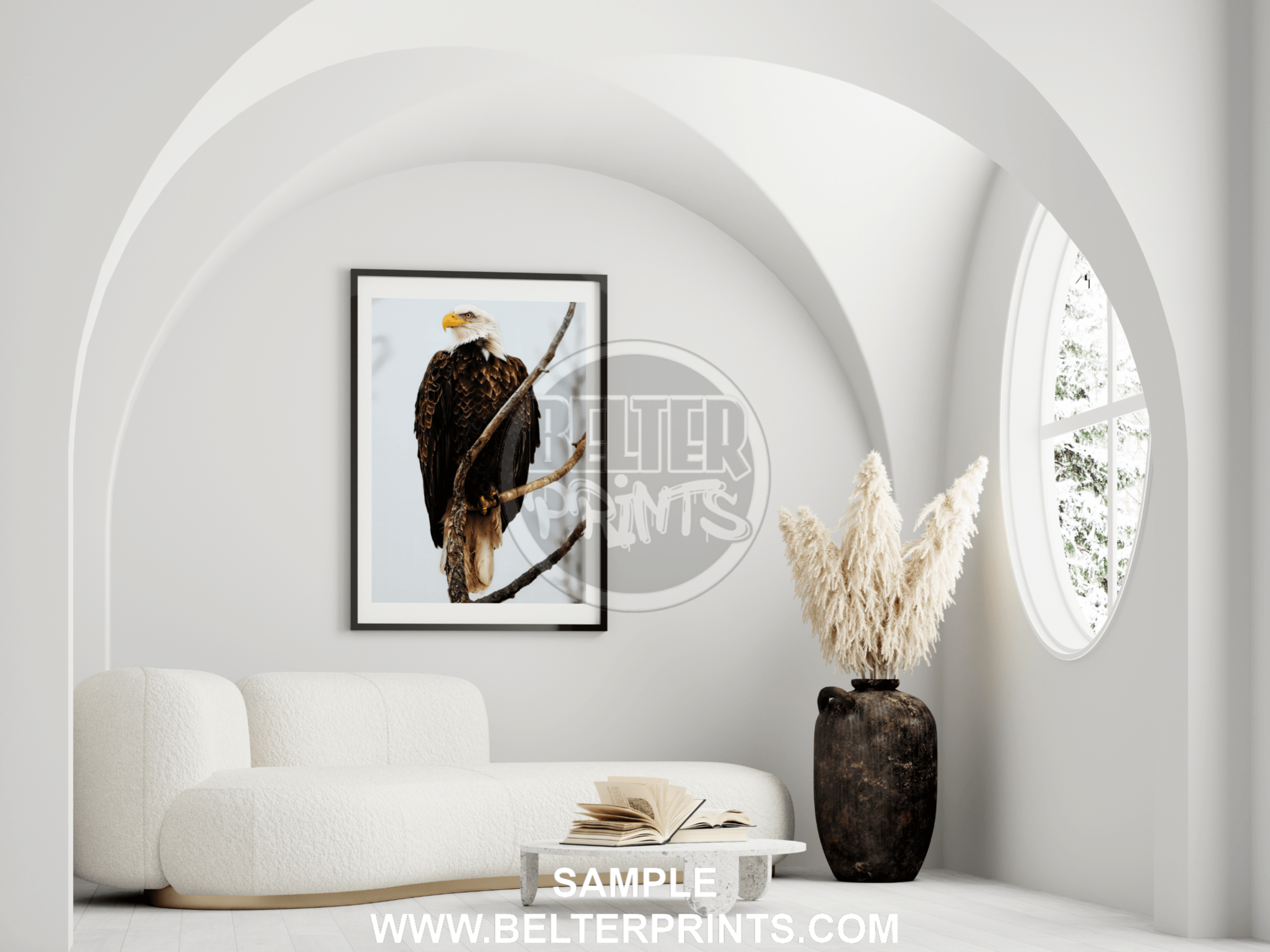 bald-eagle-portrait-on-tree-wall-art-print-decor