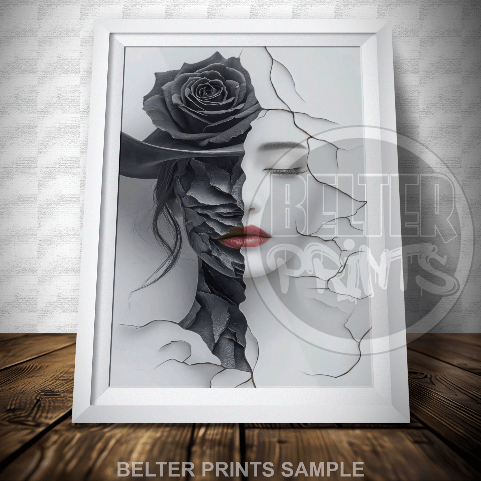 decor-ethereal-black-white-woman-rose-wall-art-print
