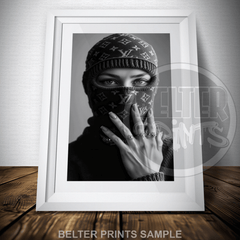 decorlouis-vuitton-balaclava-woman-black-white-wall-art-print