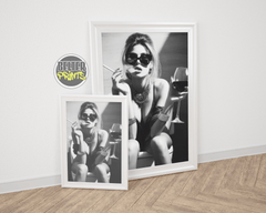 serenity-woman-wine-smoking-black-white-wall-art-print-decor