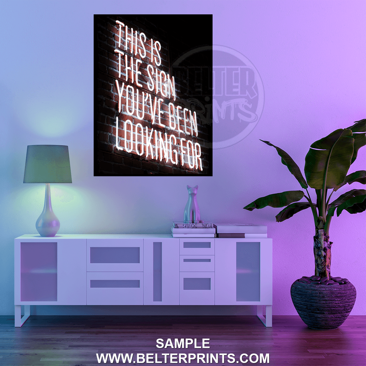 this-is-the-sign-youve-been-looking-for-neon-typography-wall-art-print
-decor