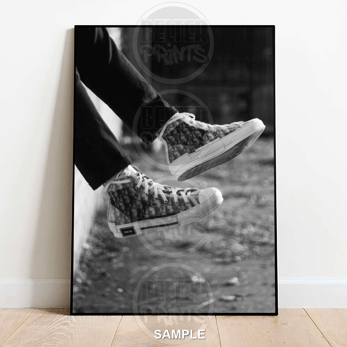 dior sneakers wall art, dior b23 poster, street style wall art,