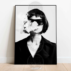 elegance-in-exhale-woman-sunglasses-smoke-wall-art-print