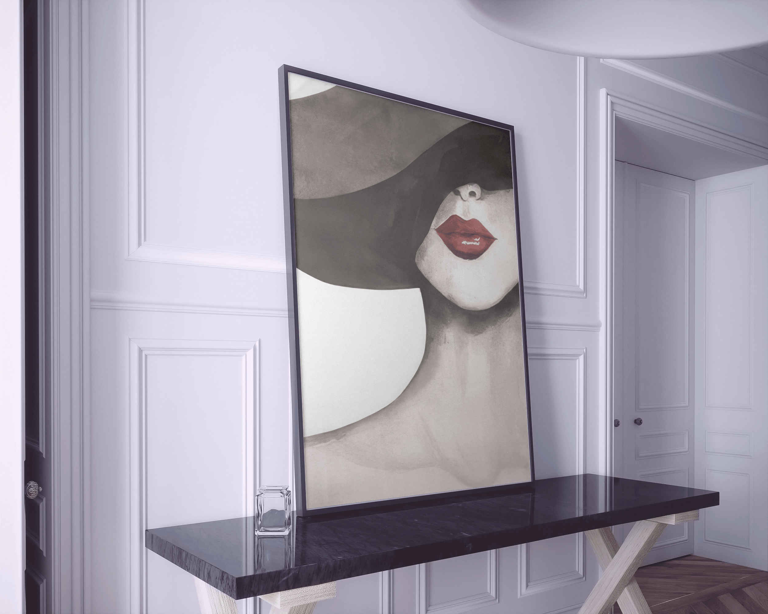 enigmatic-elegance-sophisticated-woman-wall-art-print-poster