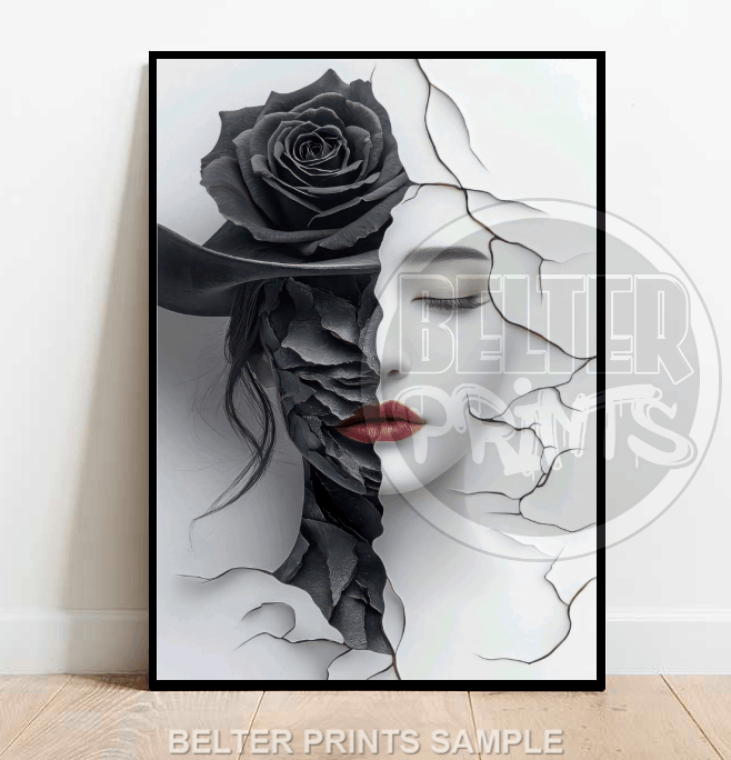 ethereal-black-white-woman-rose-wall-art-print
