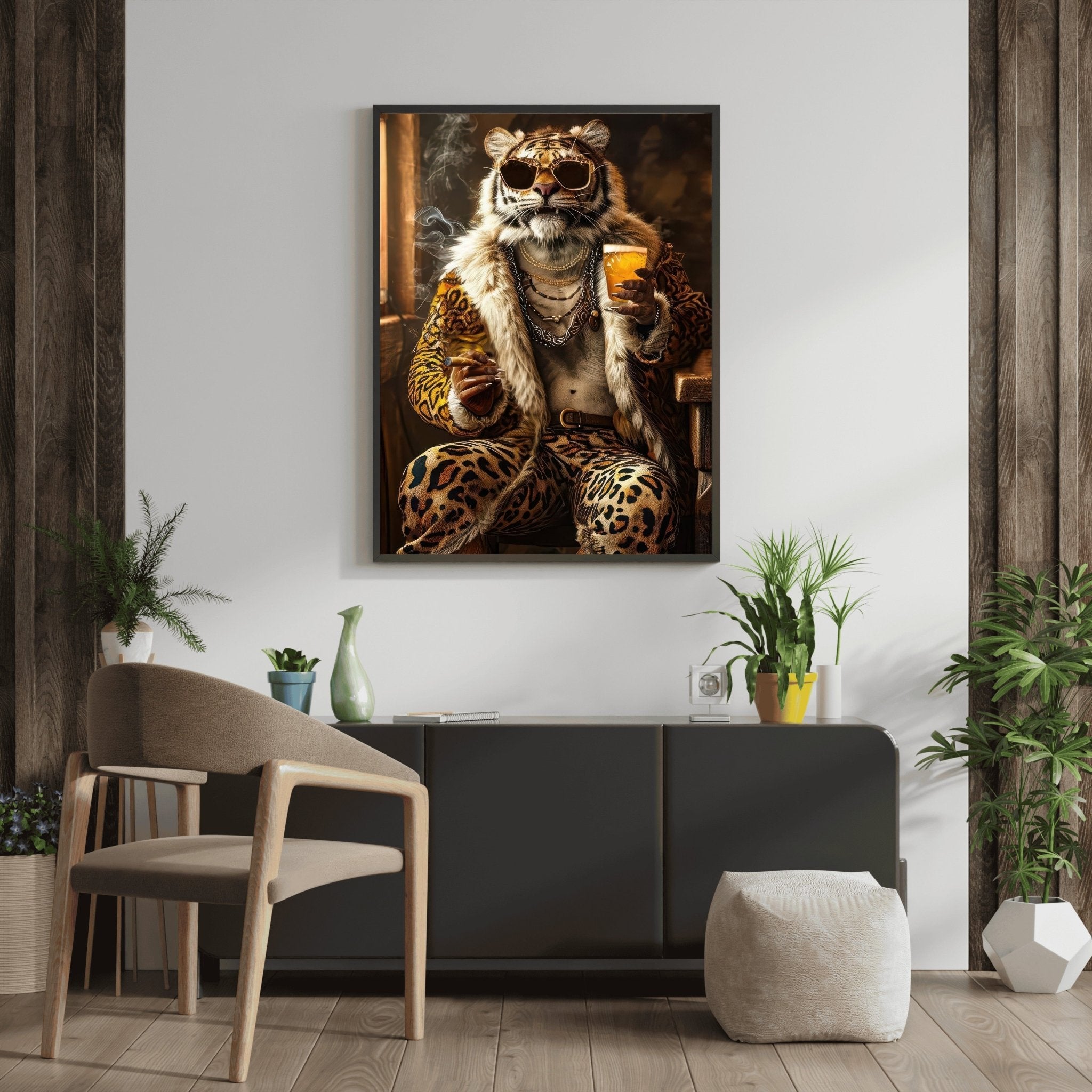 fashionable-leopard-wall-art-animal-drinking