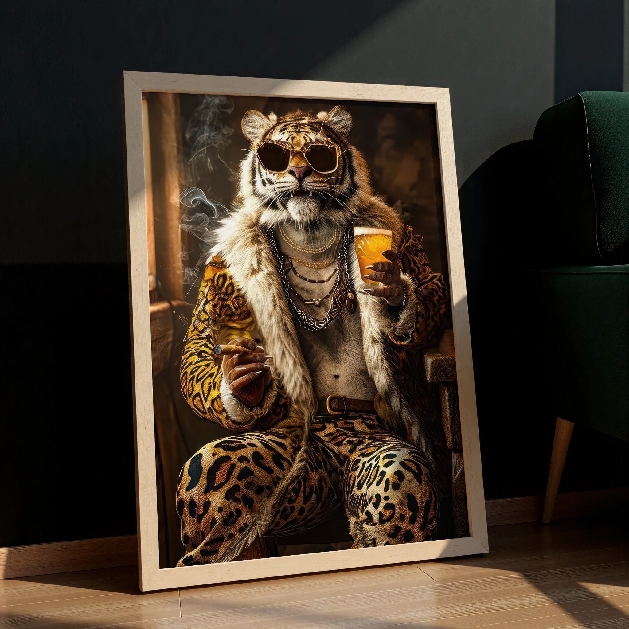stylish-leopard-wall-decor-animal-painting