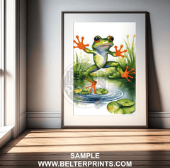 frog-splash-wall-art-print-poster