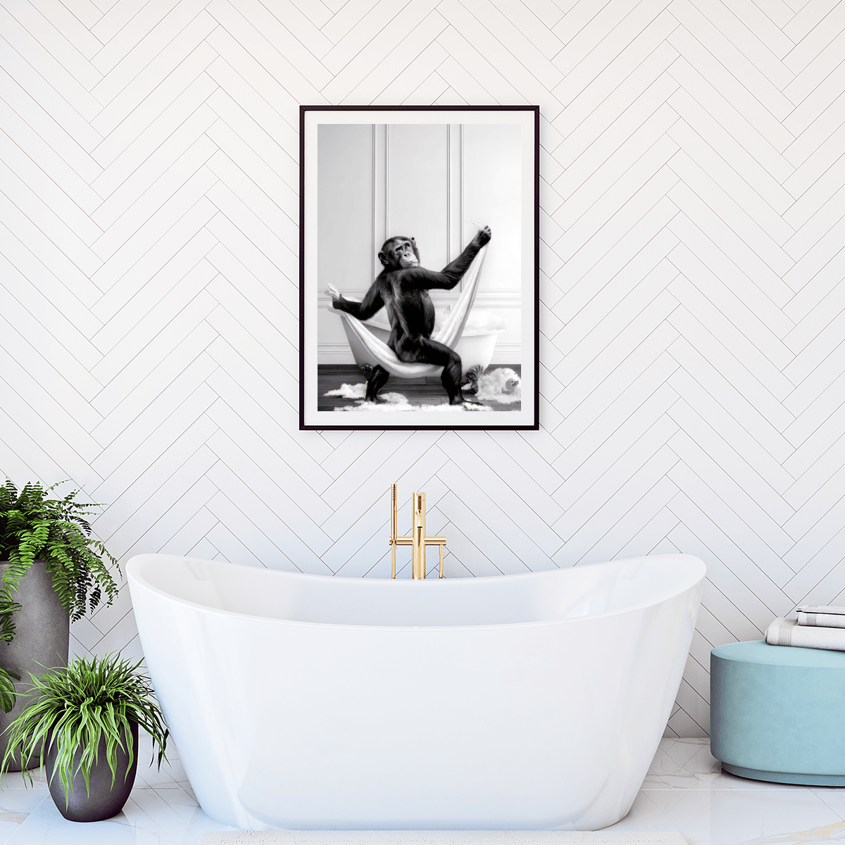 funky-monkey-in-bathroom-wall-art-print-funny