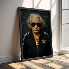 Einstein Street Genuis | Funny Urban Scientist Wall Art Print