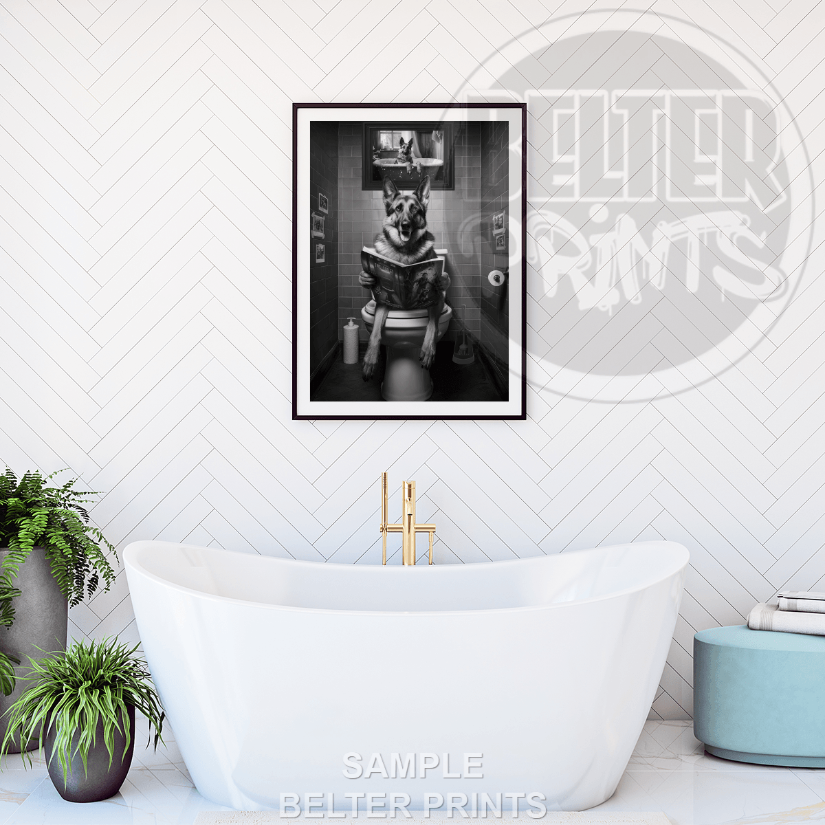 german-shepherd-on-toilet-wall-art-print-funny