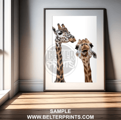 decor-giraffe-antics-wall-art-print